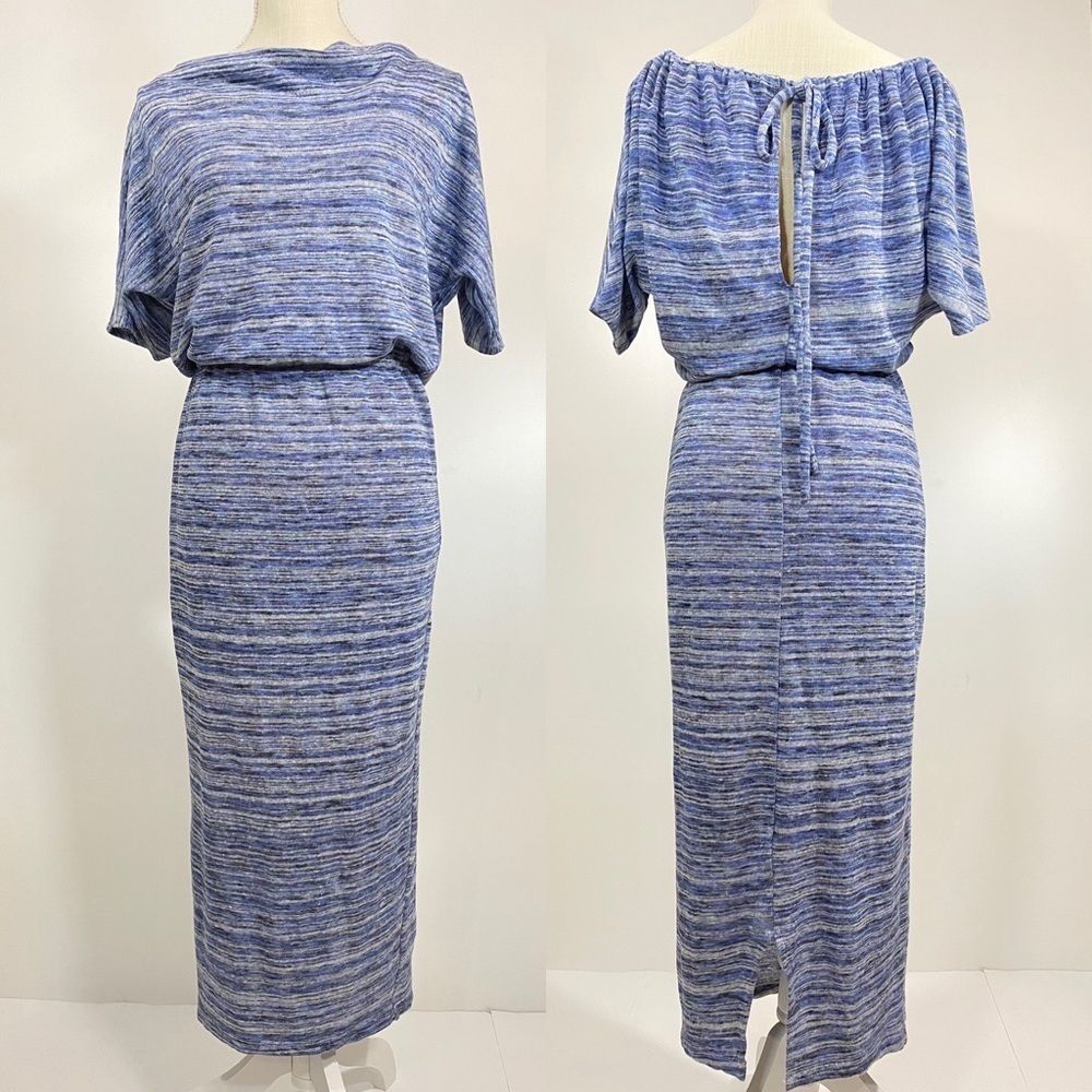 NWT Tracy Reese Blouson Dress in Denim Blue, P